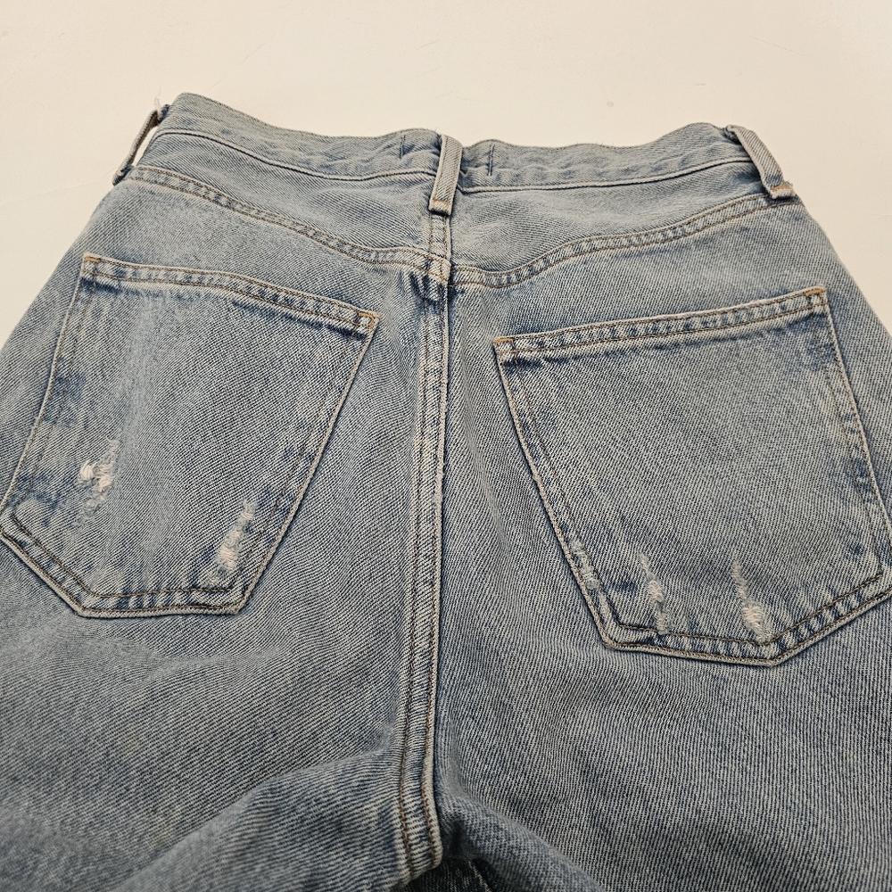 Agolde Light Blue Straight Leg Jeans - Picture 8 of 10